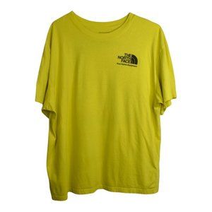 The North Face Shirt L Mens Yellow Crewneck 100% Cotton Short Sleeve Graphic Tee